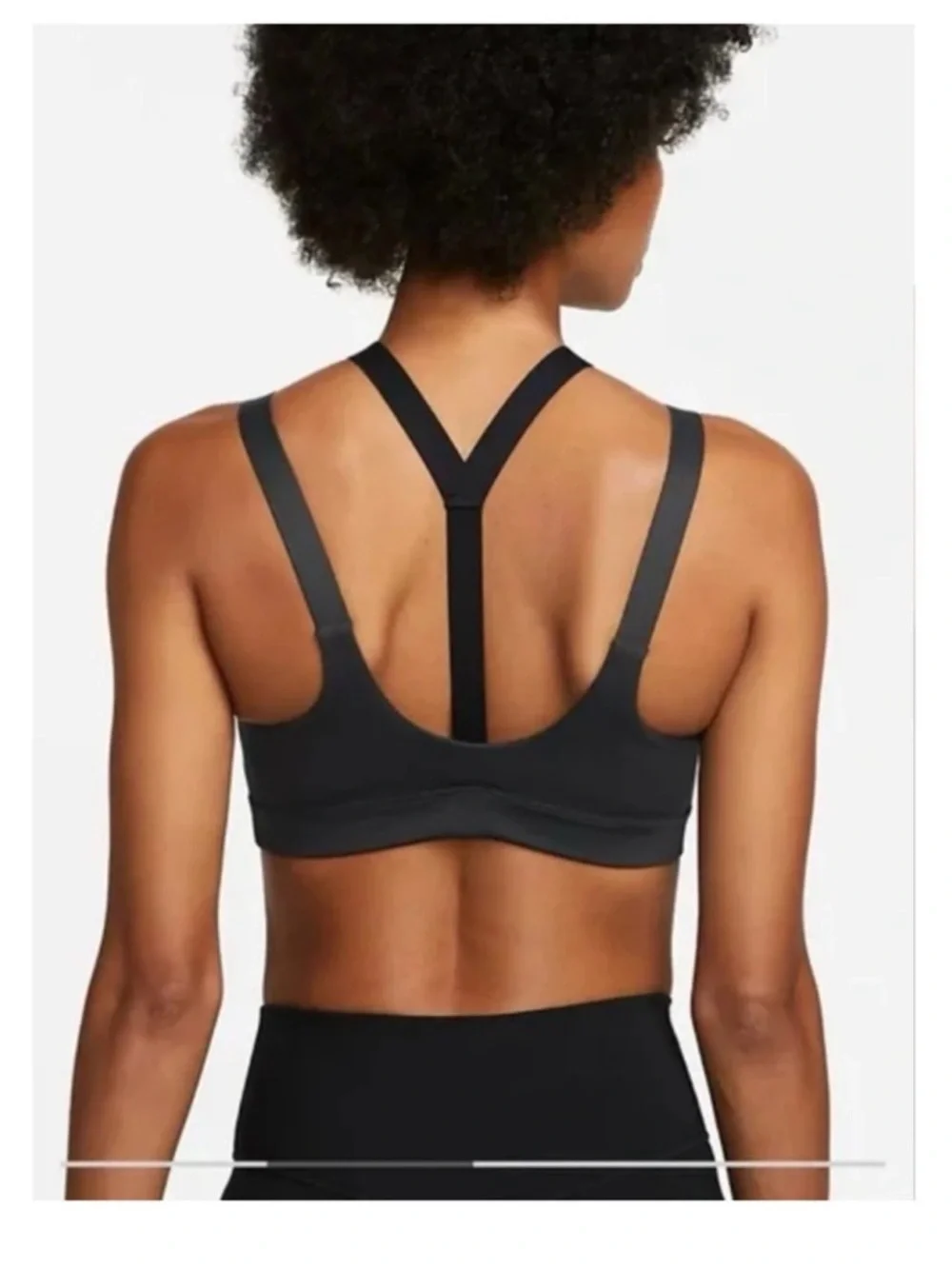 Nike Black Strappy Cutout Sports Bra sz M NWT